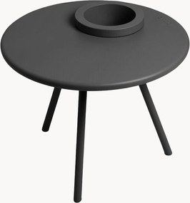 Mesa de centro redonda para jardim com vaso para plantas Bakkes