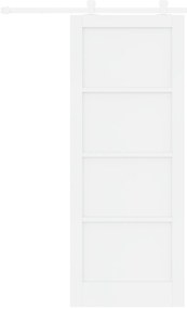 Porta Deslizante vidaXL com Conjunto de Hardware Branca 83x211 cm Made