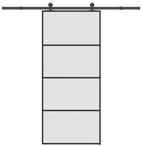 vidaXL Porta deslizante c/ conj. ferragens 90x205cm vidro ESG/alumínio