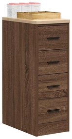 vidaXL Armário de arrumação de garagem carvalho castanho 30x51x85 cm