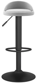 Bancos de bar 2 pcs veludo cinzento-claro