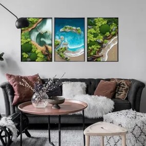 Autocolante de parede em três partes - Deep