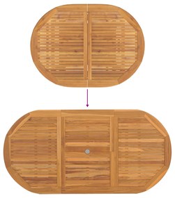 Conjunto de Jantar de Jardim vidaXL de 5 Peças em Madeira Maciça de Te