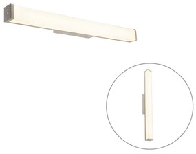 LED Candeeiro de parede moderno para casa de banho em aço 62 cm IP44 - Cascada Moderno