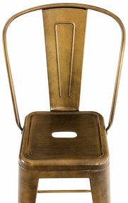 Conjunto de 2 bancos de bar Aiden 44 x 115 x 52 cm Dourado
