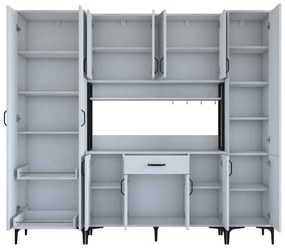 Armário Multiuso JE132 – Branco – 220x198,6x40 cm