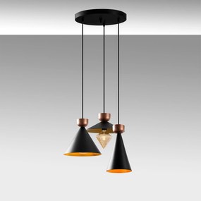 Candeeiro Suspenso Dodo – Preto – 67 x 67 cm