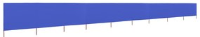 Para-vento com 9 painéis em tecido 1200x120 cm azul-ciano