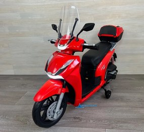 Mota elétrica para crianças  a 6 anos 12V Honda SH350i rodas Borracha Vermelha