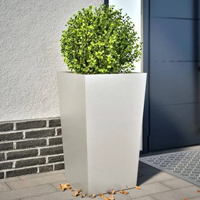 vidaXL Vaso/floreira de jardim 2 pcs 45x45x75 cm aço inoxidável