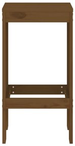 Bancos de bar 2 pcs 40x36x75 cm pinho maciço castanho-mel