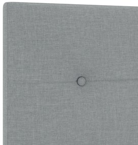 Cabeceira VidaXL Botões Estofada Cinza Claro 160 cm Tecido