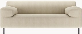 Sofá em bombazina freistil180 (2 lugares), cinza natural/preto, L 182 cm