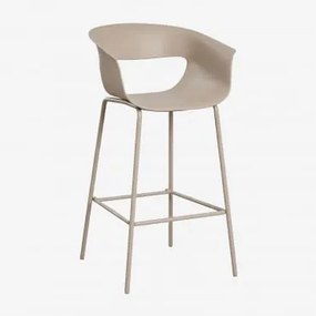 Pack De 2 Bancos Altos Em Polipropileno E Aço Alanys Moka Brown & ↑75 Cm - Sklum