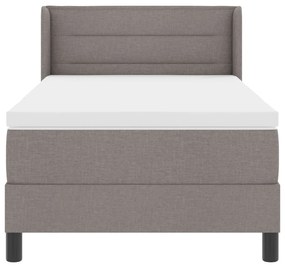 Cama Box Spring vidaXL com Colchão Taupe 80x200 cm Tecido, Design de C