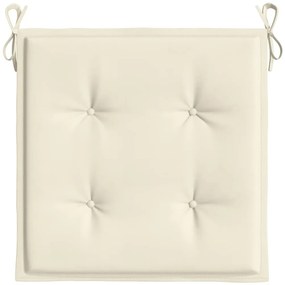 Almofadões p/ cadeiras de jardim 6 pcs tecido oxford creme