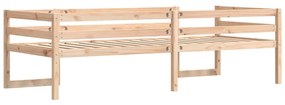 Estrutura de cama infantil 75x190 cm madeira de pinho maciça