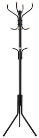 Cabideiro de metal SONGMICS, cabideiro para roupas, cabide para chapéus e bolsas, cabide para hall de entrada com 182 cm de altura, preto RCR19B