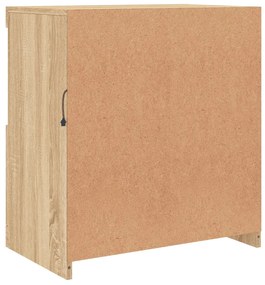 Aparador com luzes LED 60,5x37x67 cm carvalho sonoma