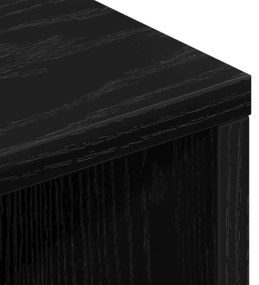 Armário de TV vidaXL Preto Carvalho 150x30x44,5 cm Madeira engenheirad