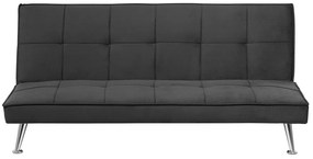 Sofá-cama de 3 lugares em tecido cinzento HASLE Beliani