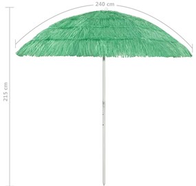 Guarda-sol de praia Hawaii 240 cm verde