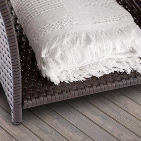 Mesa de apoio Jardim Polyrattan Vedis 45x45x40cm Castanho