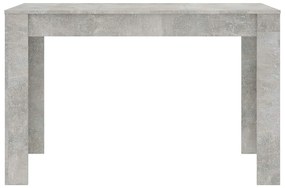 Mesa de jantar 120x60x76 cm derivados de madeira cinza cimento