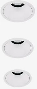 Pack De 3 Downlights Led Embutidos Com Molduras Redondas Ø8 Cm Em Alumínio Orelva Branco & Branco 3000k & 8 W & 23º - Sklum