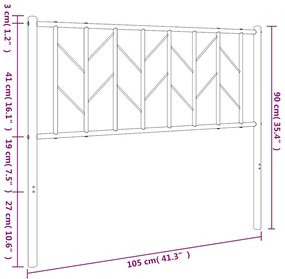 Cabeceira de cama 100 cm metal branco