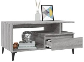 Mesa de centro 90x49x45 cm derivados de madeira cinzento sonoma