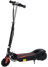 HOMCOM Trotinete Elétrico Dobrável Suporta até 50kg com Altura Ajustável Scooter Elétrica com Interruptor de Inicio e Freios 75x36x82-93cm Preto