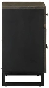 Mesa de cabeceira 50x33x60 cm madeira de mangueira maciça preto