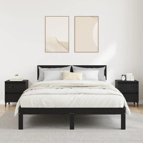 Mesas de Cama 2 pcs Carvalho Preto 40x35x50 cm Madeira Engenharia