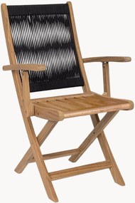 Cadeiras de jardim em madeira de acácia com braços Danubio, conjunto de 2