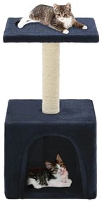 vidaXL Árvore p/ gatos c/ postes arranhadores sisal 55 cm azul escuro