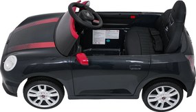 Carro elétrico para Crianças Mini Cooper 12V, Rodas Eva, Assento Couro ecológico Preto