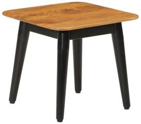 Mesa de centro 45x45x40 cm madeira de mangueira maciça/ferro