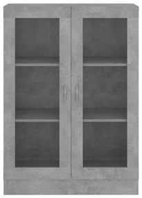 Armário vitrine derivados de madeira cinza cimento