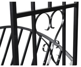 Arco para rosas com banco jardim