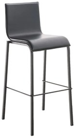 Banco de bar Avola em couro sintético 43 x 103 x 51 cm Preto