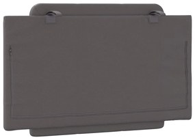 Almofadão de cabeceira 90 cm couro artificial cinzento