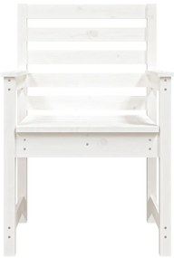 Cadeiras de jardim 2 pcs 60x48x91 cm pinho maciço branco