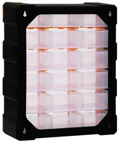 Caixa organizadora com 18 gavetas médias 38x16x47 cm