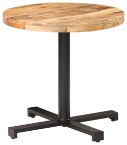 Mesa bistrô redonda Ø80x75 cm madeira de mangueira áspera