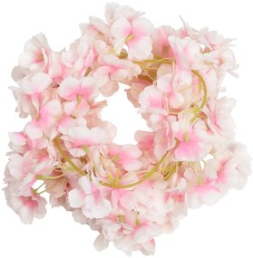 Grinaldas de flores de Natal 6 pcs 180 cm rosa claro