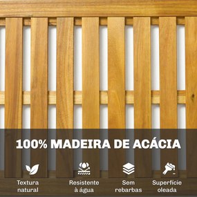 Tapete de Banho em Madeira de Acacia 91x51 cm Tapete de Duche  Antideslizante com Ripas para Drenagem Madeira