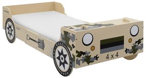 vidaXL Cama infantil 4x4 90x200 cm cor camuflado