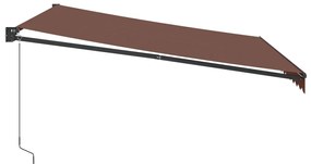 Toldo retrátil manual 400x300 cm castanho