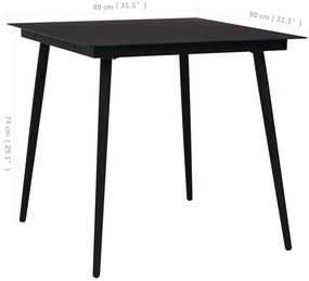 3 pcs conjunto de jantar p/ jardim corda de algodão e aço preto